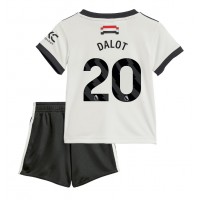 Manchester United Diogo Dalot #20 Tredje Tröja Barn 2024-25 Kortärmad (+ Korta byxor)